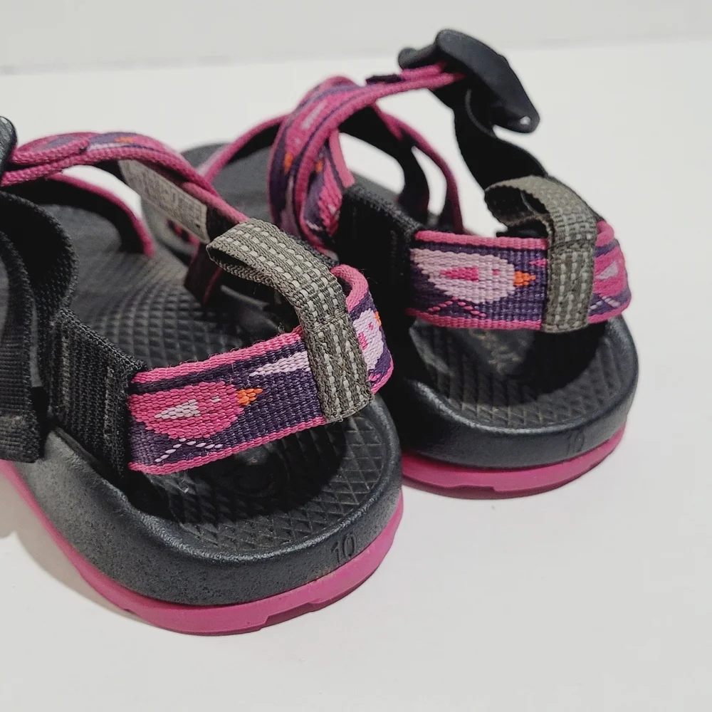 Chaco Z1 EcoTread Toddler Sandals 10 Purple Birds